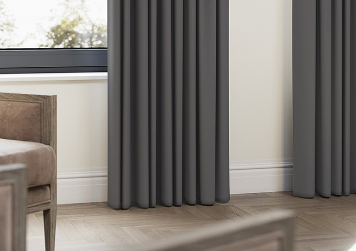 Medina, Dark Charcoal - Made to Measure Curtains - Image 5